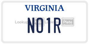 NO1R license plate in Virginia