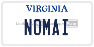 NOMAI  license plate in VA