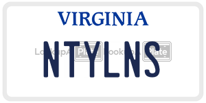 NTYLNS  license plate in VA