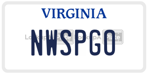 NWSPGO  license plate in VA
