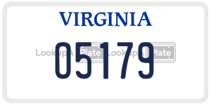 O5179  license plate in VA