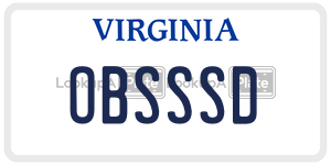 OBSSSD  license plate in VA