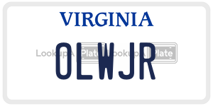 OLWJR license plate in Virginia