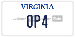 OP4 license plate in Virginia