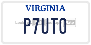 P7UTO  license plate in VA