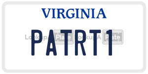 PATRT1  license plate in VA