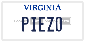 PIEZO  license plate in VA