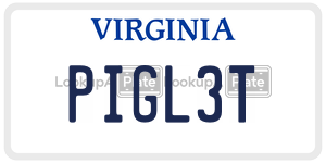 PIGL3T  license plate in VA