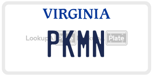 PKMN  license plate in VA