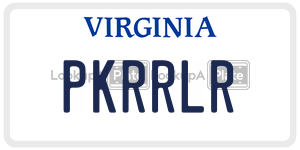 PKRRLR  license plate in VA