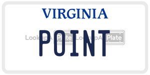 POINT  license plate in VA