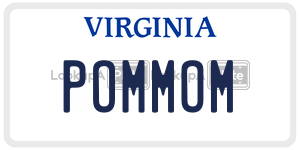 POMMOM  license plate in VA