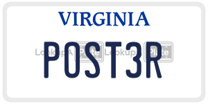 POST3R  license plate in VA