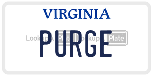 PURGE  license plate in VA