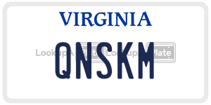 QNSKM license plate in Virginia