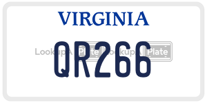 QR266  license plate in VA