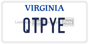 QTPYE  license plate in VA