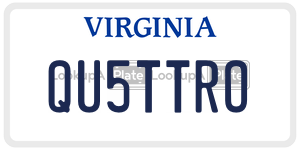 QU5TTRO  license plate in VA