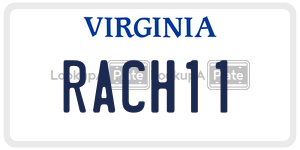 RACH11  license plate in VA
