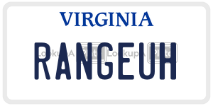 RANGEUH license plate in Virginia