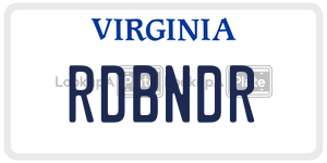 RDBNDR  license plate in VA