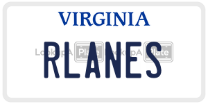 RLANES  license plate in VA
