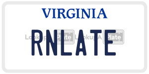 RNLATE  license plate in VA