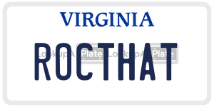 ROCTHAT  license plate in VA