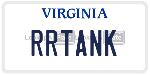 RRTANK license plate in Virginia