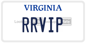 RRVIP  license plate in VA