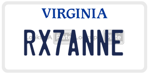 RX7ANNE license plate in Virginia