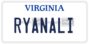 RYANALI  license plate in VA