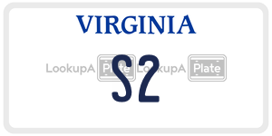 S2 license plate in Virginia