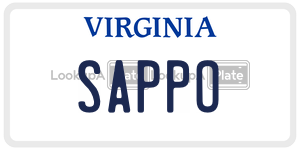 SAPPO  license plate in VA