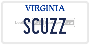 SCUZZ  license plate in VA