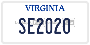 SE2020 license plate in Virginia