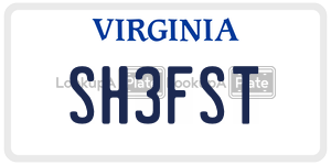 SH3FST  license plate in VA