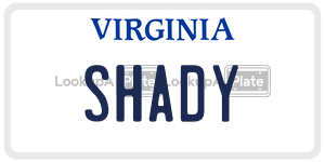 SHADY license plate in Virginia