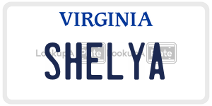 SHELYA  license plate in VA