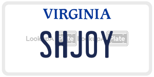 SHJOY  license plate in VA