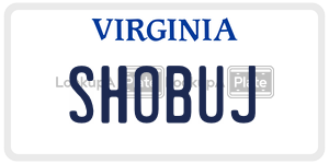 SHOBUJ license plate in Virginia