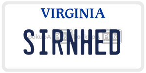 SIRNHED  license plate in VA