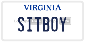 SITBOY  license plate in VA
