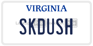 SKDUSH  license plate in VA