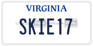 SKIE17  license plate in VA