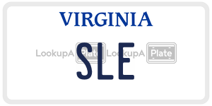SLE  license plate in VA