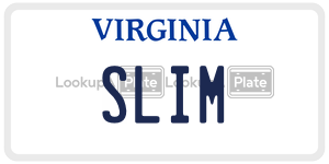 SLIM license plate in Virginia