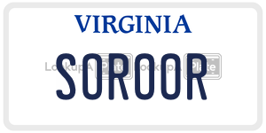 SOROOR  license plate in VA