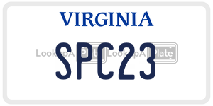 SPC23 license plate in Virginia