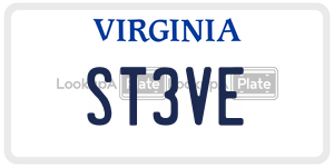 ST3VE  license plate in VA